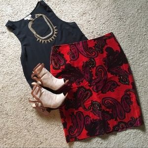 Talbots Suede Velvet Pencil Skirt, 8